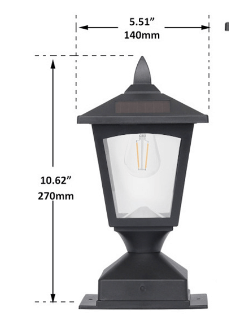 Rustic Black Garden Lantern Outdoor Light