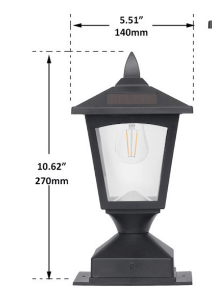 Rustic Black Garden Lantern Outdoor Light