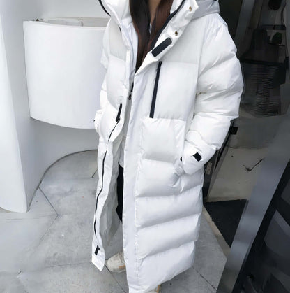 Warm Women's Down Parka Jacket with Hood