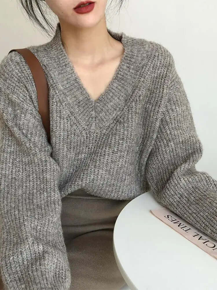 Cozy Large Cable Knit Women's Sweater