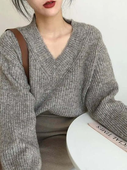 Cozy Large Cable Knit Women's Sweater