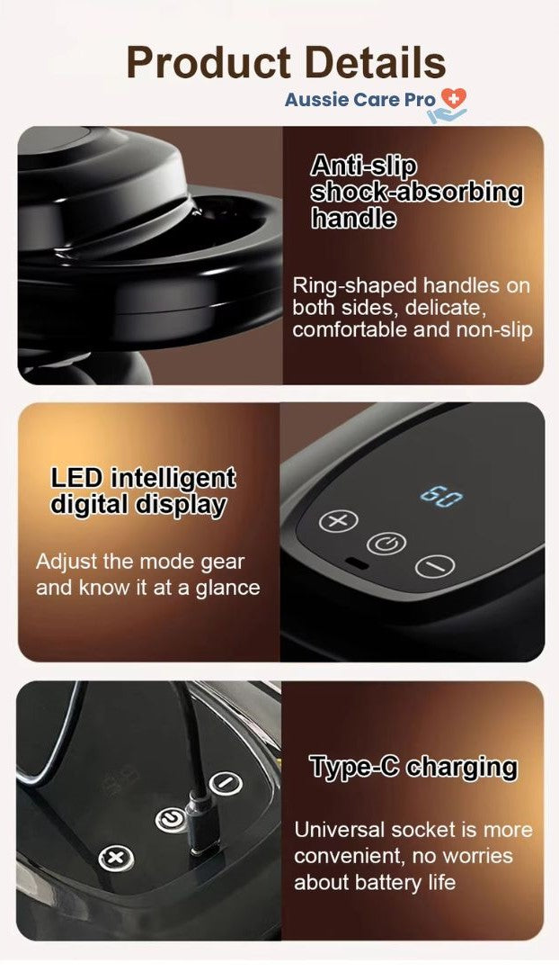Powerful Muscle Massager Gun - 6 Interchangeable Heads