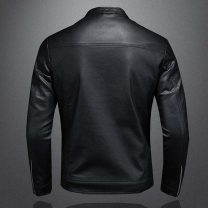 Vintage Look PU Leather Motorcycle Jacket for Men