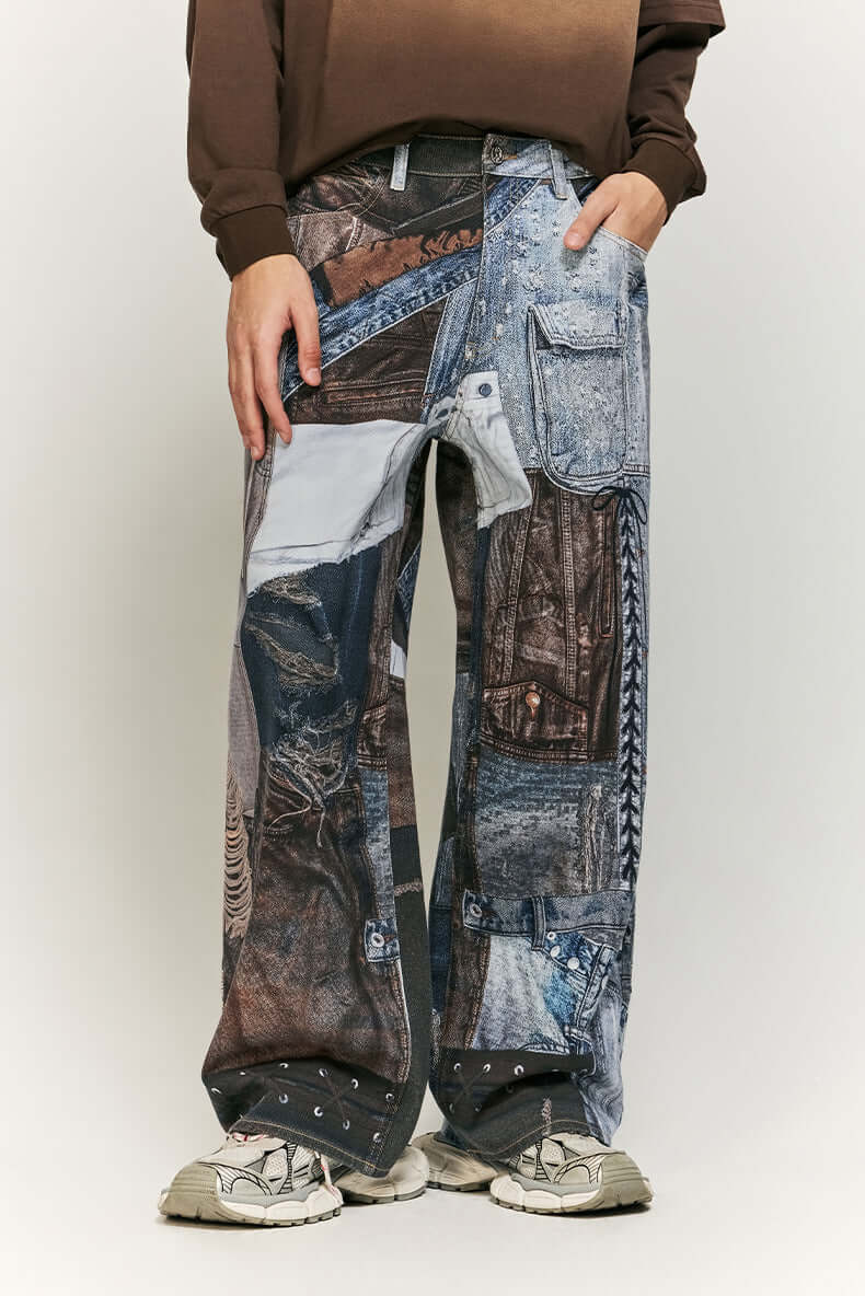 Loose Fit Floral Print Women's Pants - Luxivelle