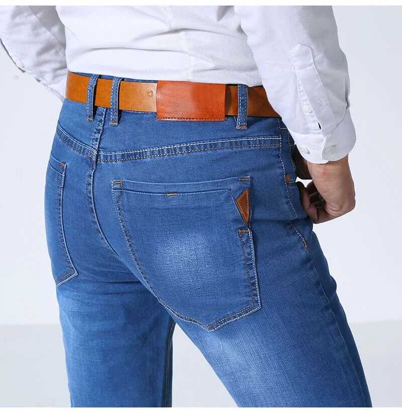 Classic Fit Mens Straight Jeans - Heavy Duty Denim
