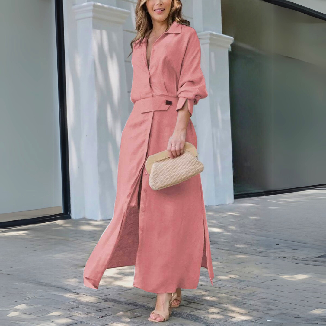 Beautiful V-Neck Maxi Evening Dress