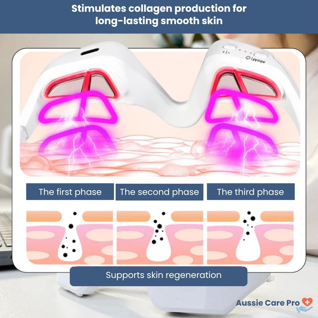 Anti Aging Eye Massager with Red Light Therapy