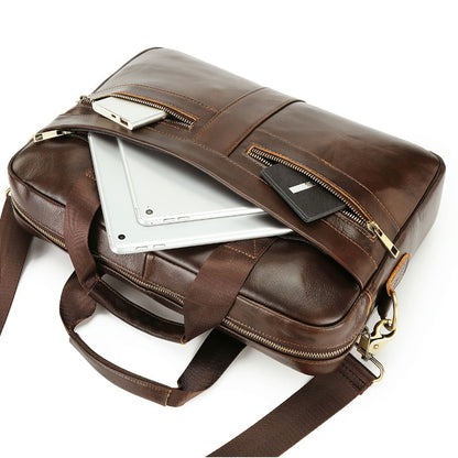 Authentic Leather Mens Crossbody Bag – Adjustable Strap
