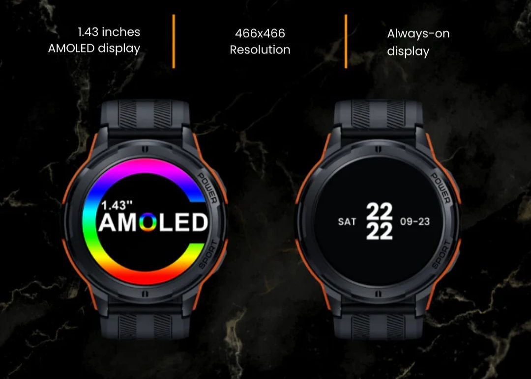 Durable Outdoor Smartwatch with HD Touch Screen