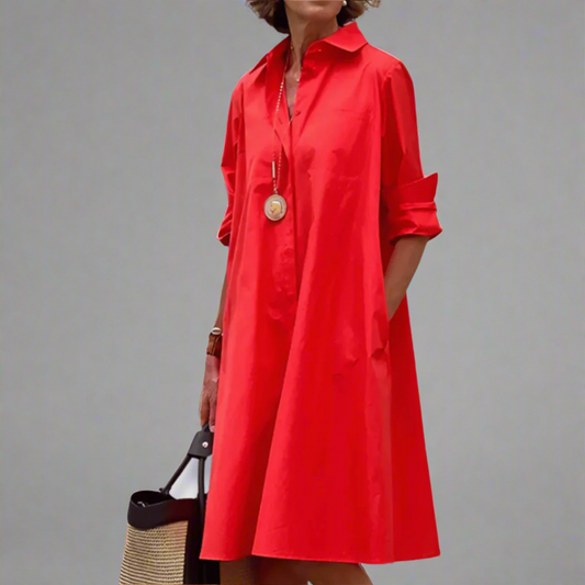 Classic Comfortable Polo Dress - Luxivelle