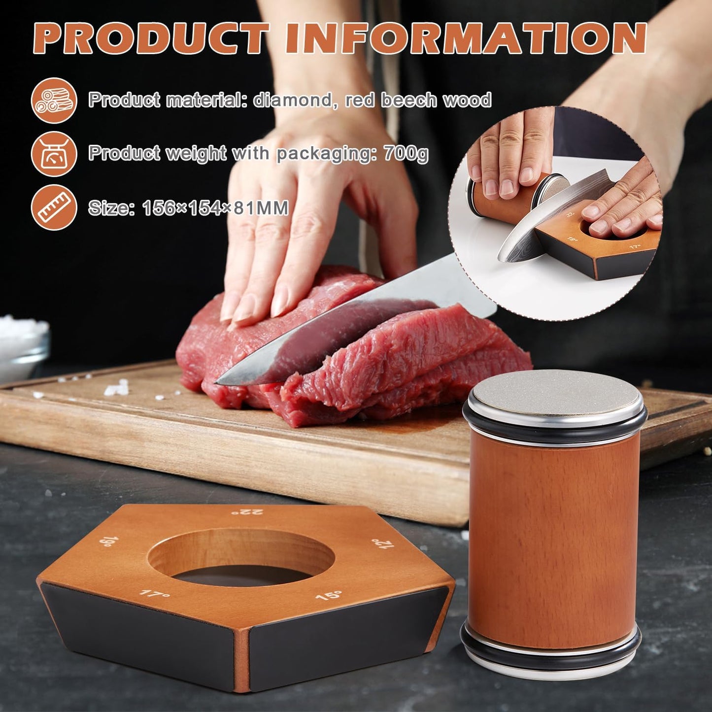 Easy Use Diamond Knife Sharpener - Compact Precision Tool