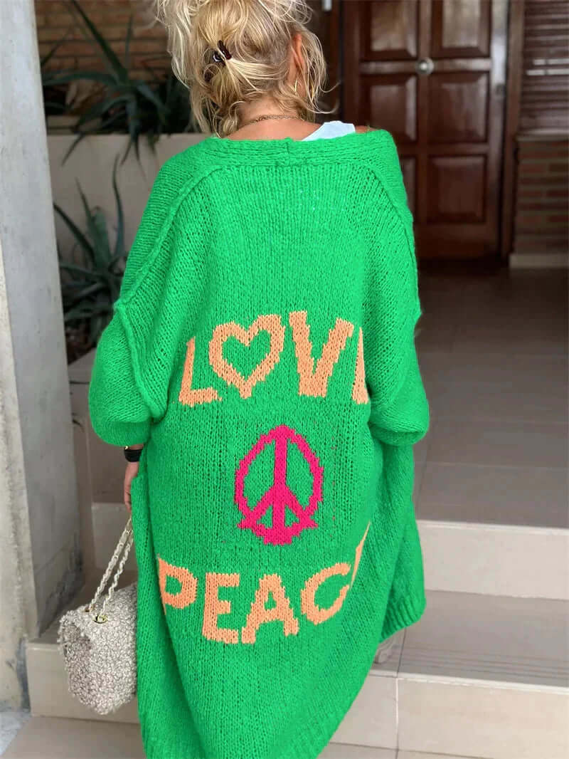 Cozy Women's Peace Sign Sweater