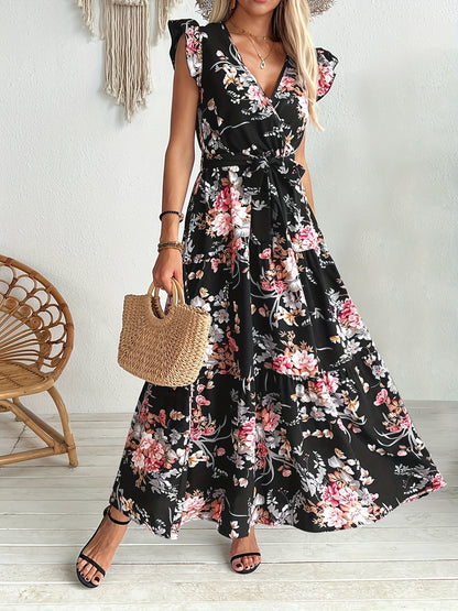 Women's Floral Waist Dress