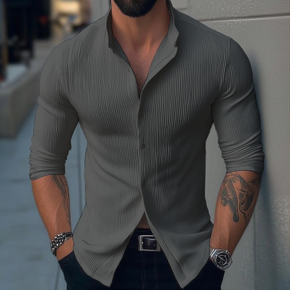 Men's Classic Fit Casual Cotton Long Sleeve Shirt