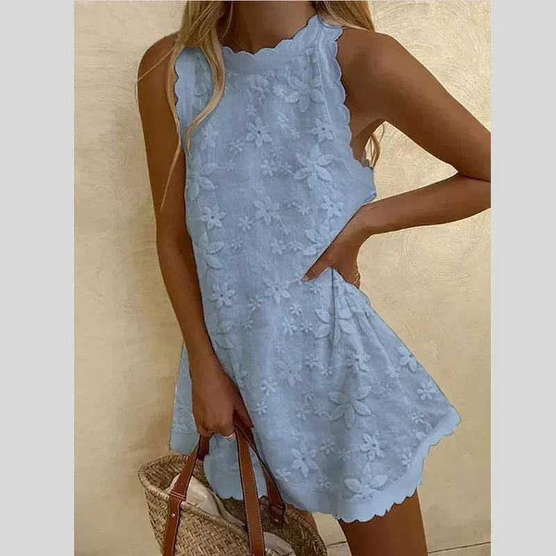 Ladies Summer Floral Strapless Dress