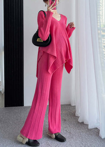 Ladies Soft V Neck Top and Pants Set