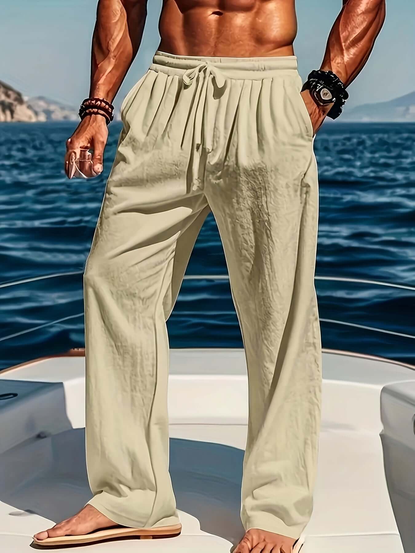 Relaxed Fit Mens Comfort Trousers - Soft & Lightweight