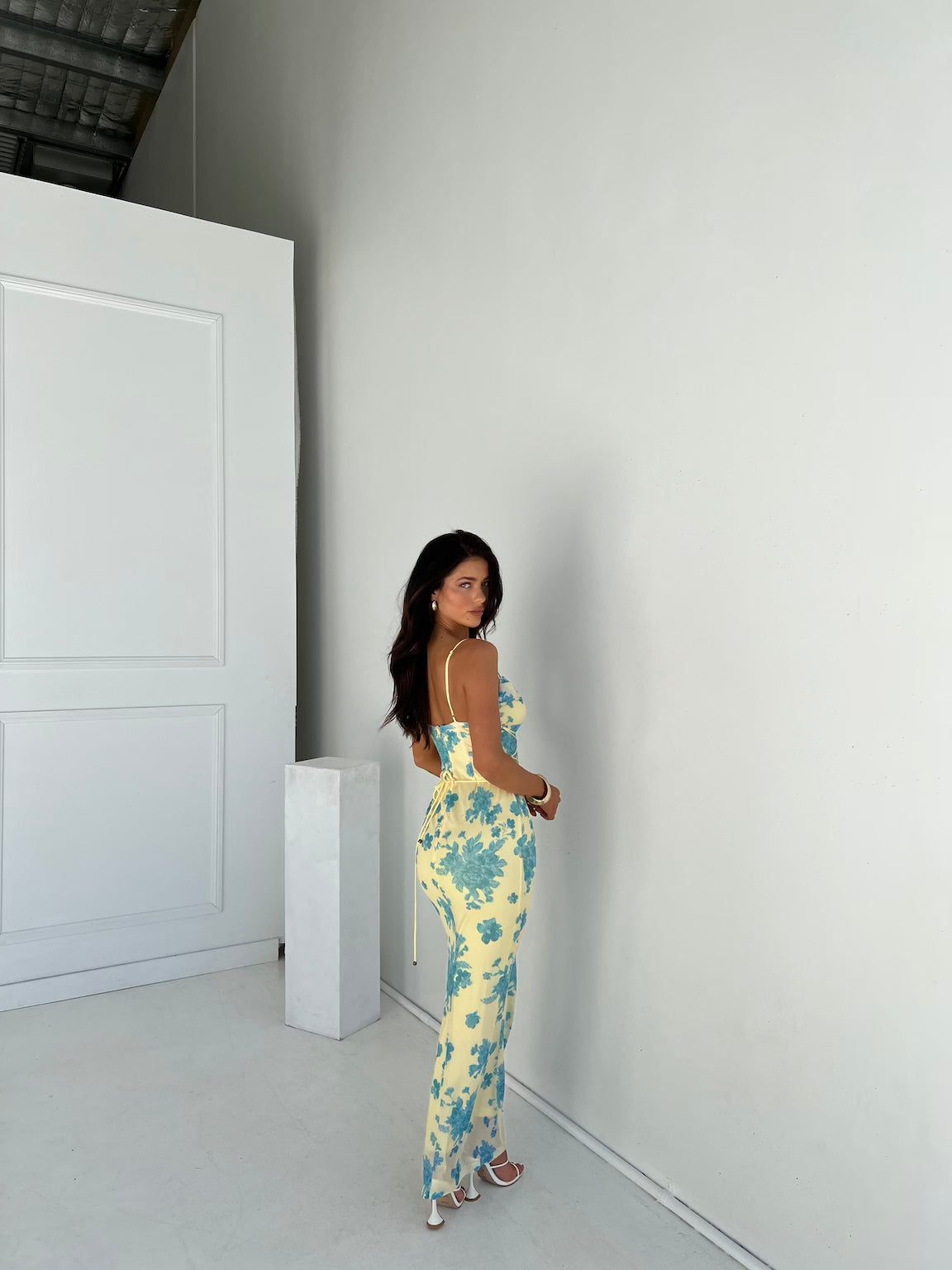 Beautiful Strapless Flower Long Dress