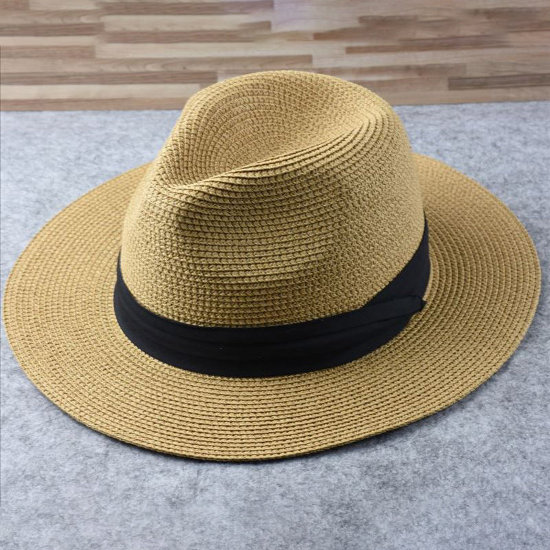 Classic Summer Straw Panama Hat with Sun Protection
