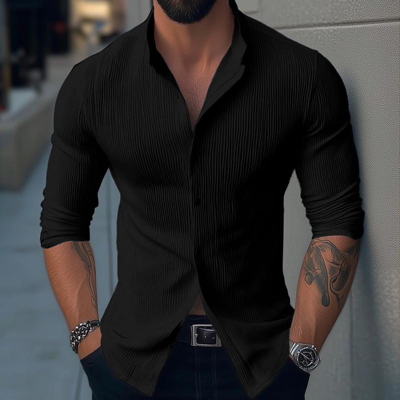 Men's Classic Fit Casual Cotton Long Sleeve Shirt