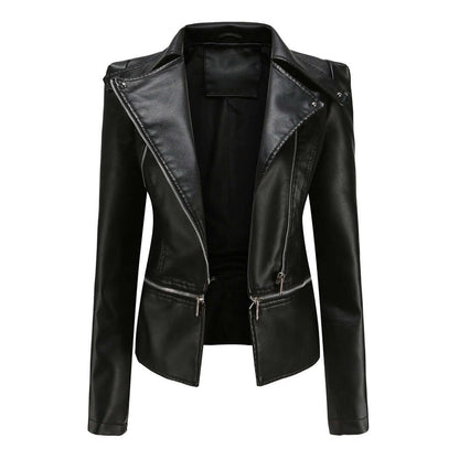 Tough Ladies Leather Motorcycle Jacket - Luxivelle