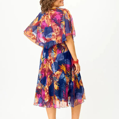 Flowy Chiffon Dress with Belly Support