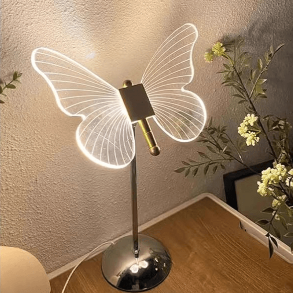 Colorful Glass Butterfly Desk Light Lamp - Luxivelle