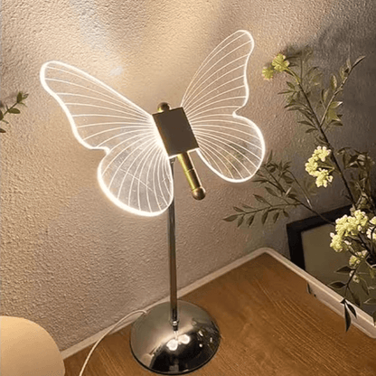Colorful Glass Butterfly Desk Light Lamp - Luxivelle