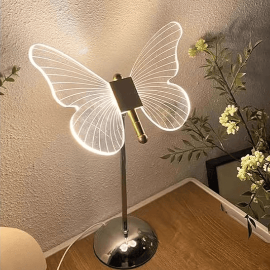 Colorful Glass Butterfly Desk Light Lamp - Luxivelle