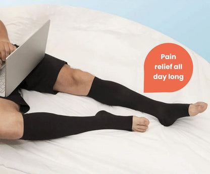Breathable Open Toe Compression Socks for Improved Circulation
