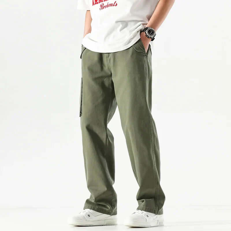 Comfortable Men's Casual Cargo Pants with Extra Pockets - Luxivelle