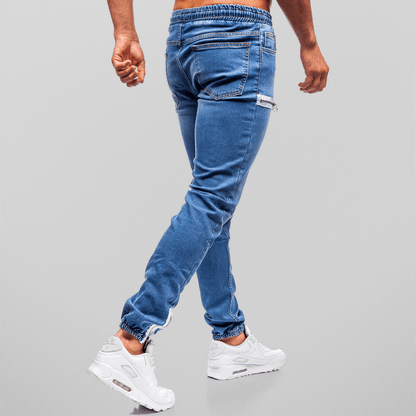 Slim Fit Stretchy Blue Jeans Joggers