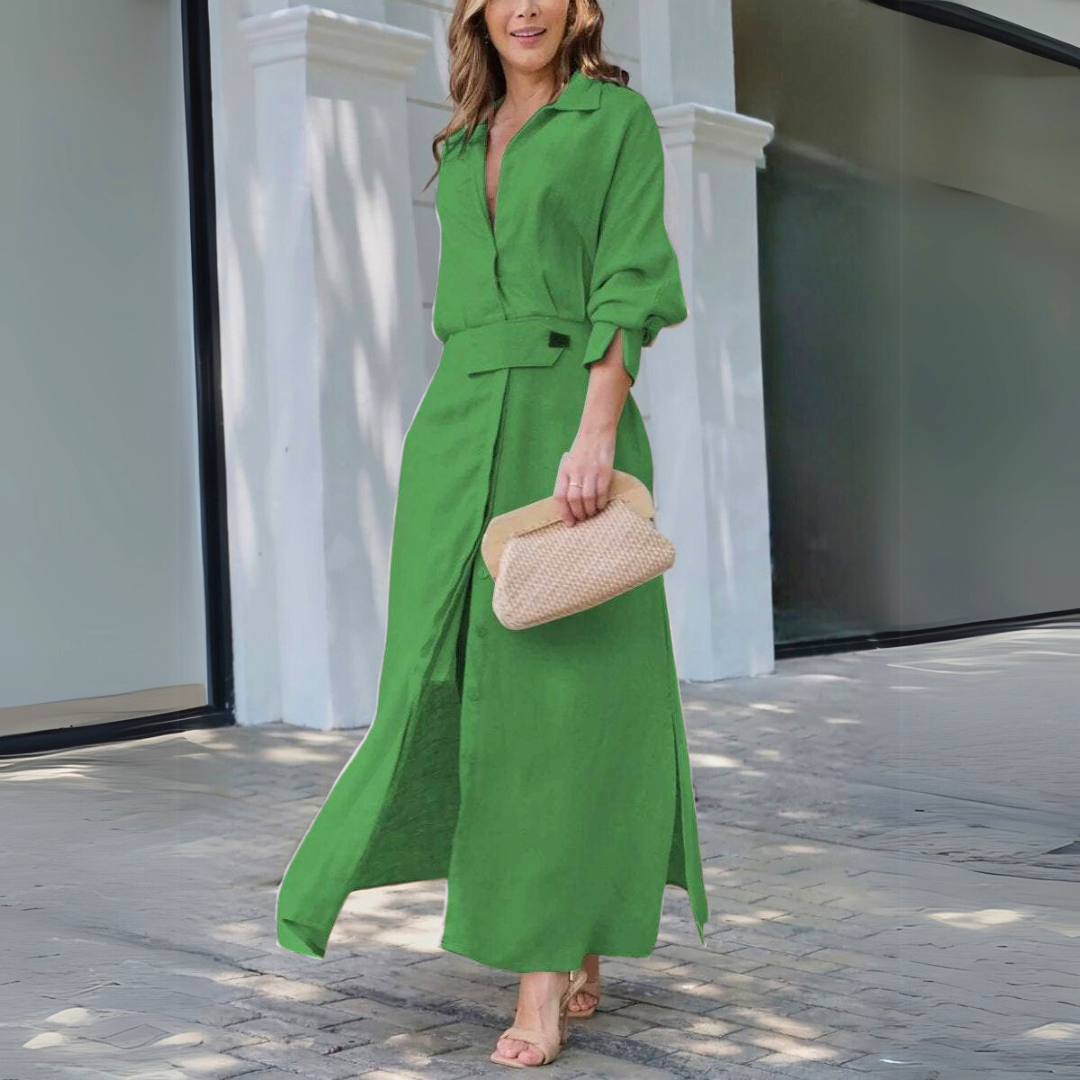Beautiful V-Neck Maxi Evening Dress