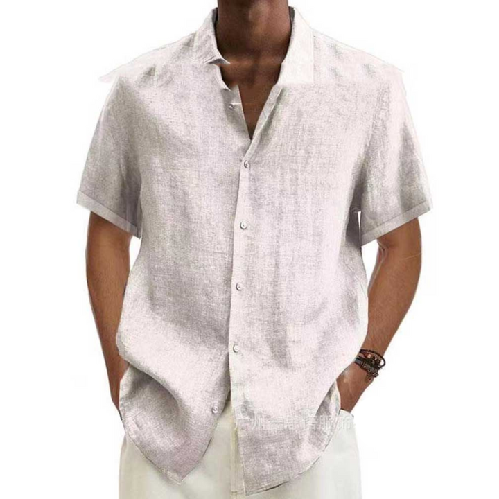 Lightweight Mens Summer Cotton Shirt Casual Button Down
