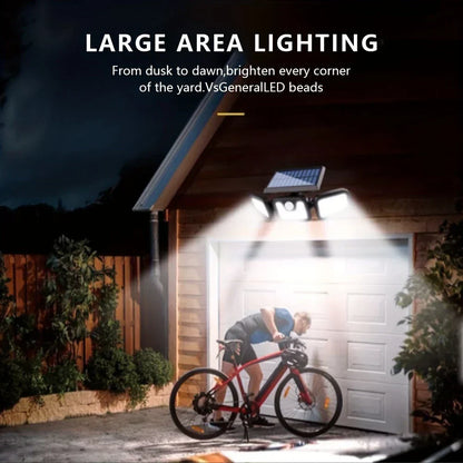 Bright Outdoor Motion Security Light with 3 Heads