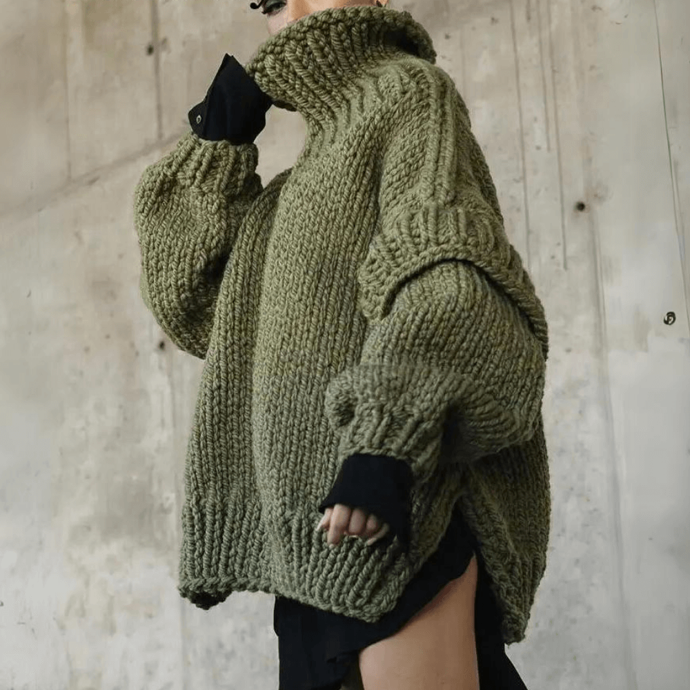 Women's Cozy Loose Fit Turtleneck Sweater