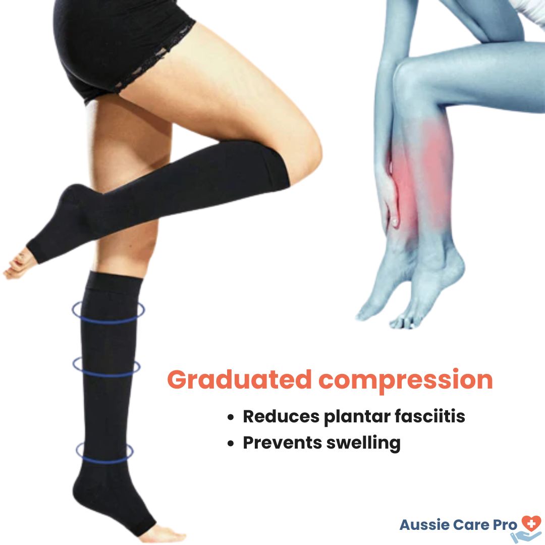 Breathable Open Toe Compression Socks for Improved Circulation