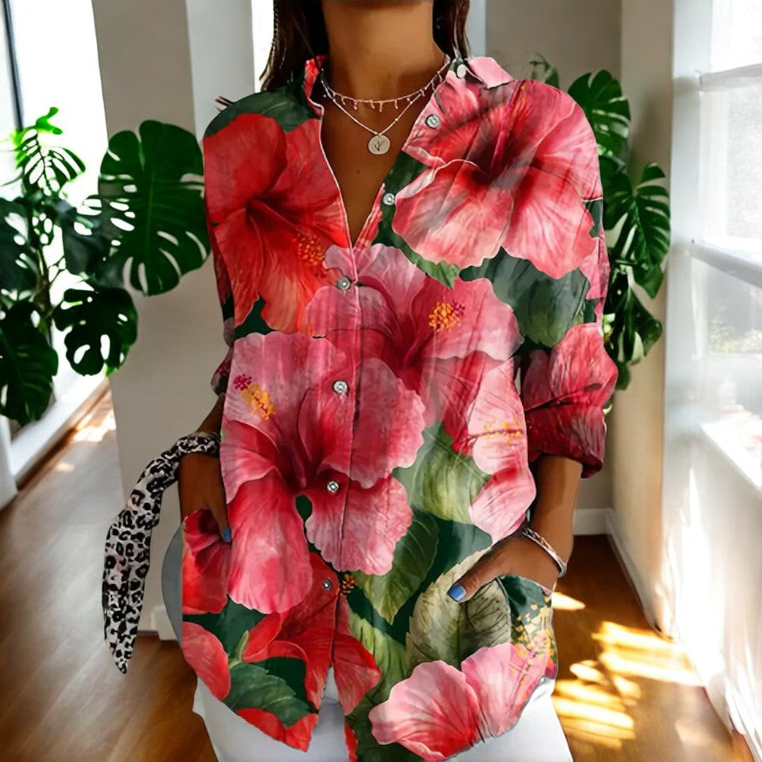 Lightweight Floral Women's Summer Casual Top - Luxivelle