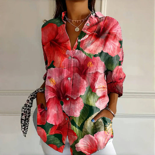 Vibrant Floral Women's Top - Luxivelle