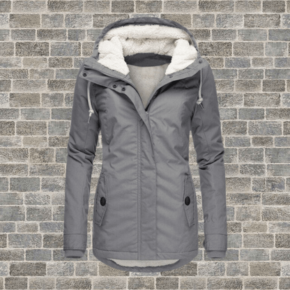 Warm Women's Parka Coat with Soft Faux Fur Lining