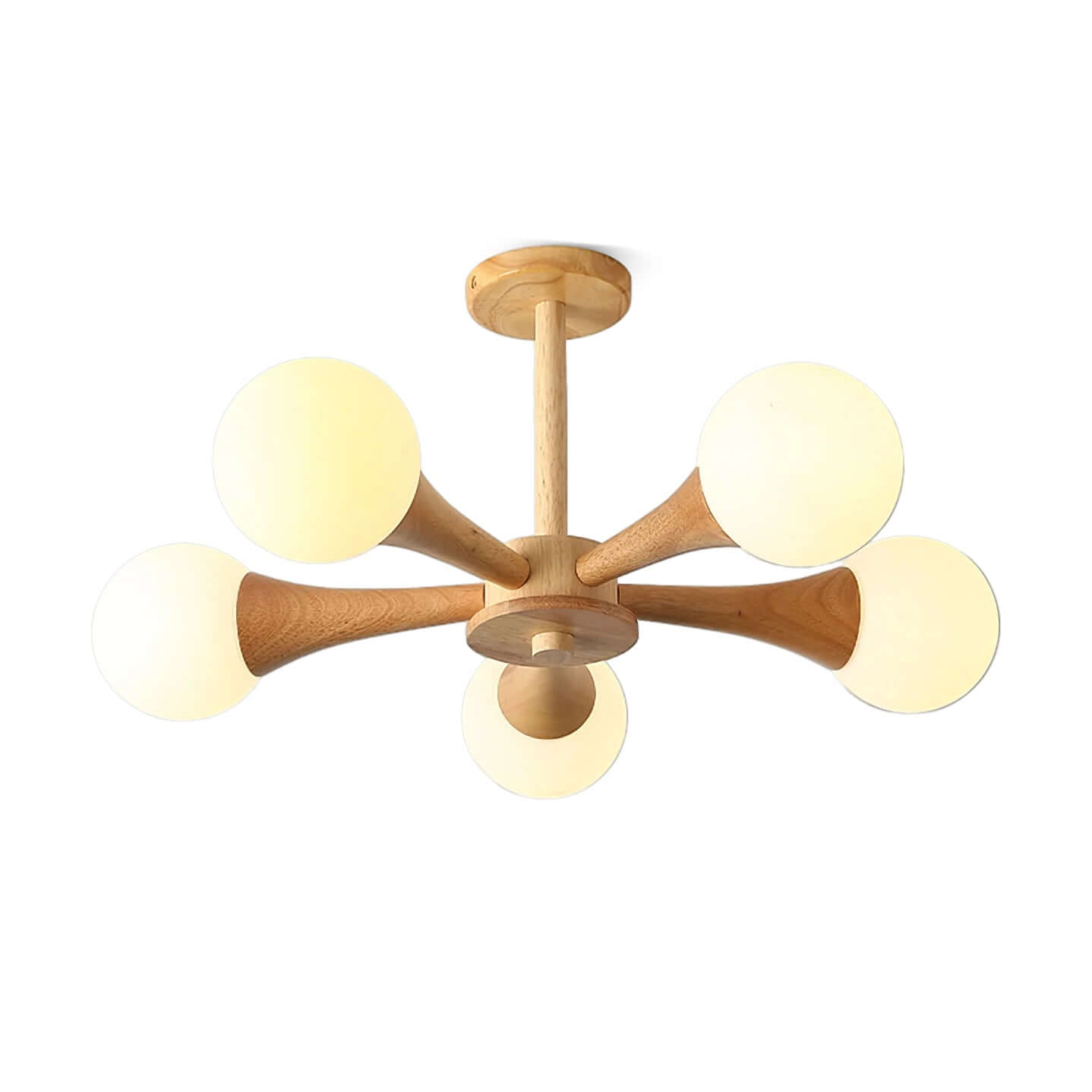 Luxury Wood and Glass Pendant Light
