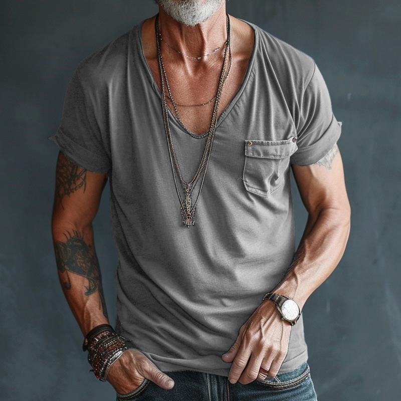 Men's Classic Fit Crew Neck Tee Comfortable Summer Shirt