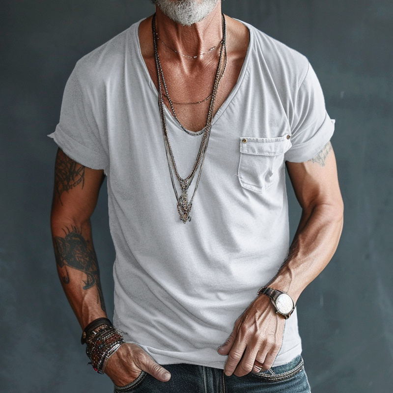 Men's Classic Fit Crew Neck Tee Comfortable Summer Shirt