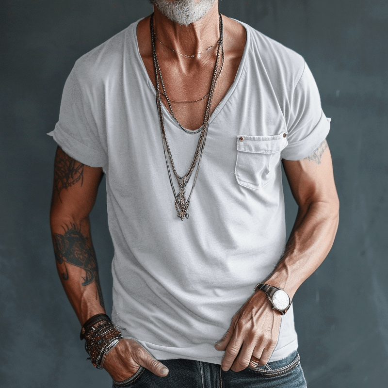 Jackson | Men's V-Neck T-Shirt - Premium Combed Fabric, Modern Design-3
