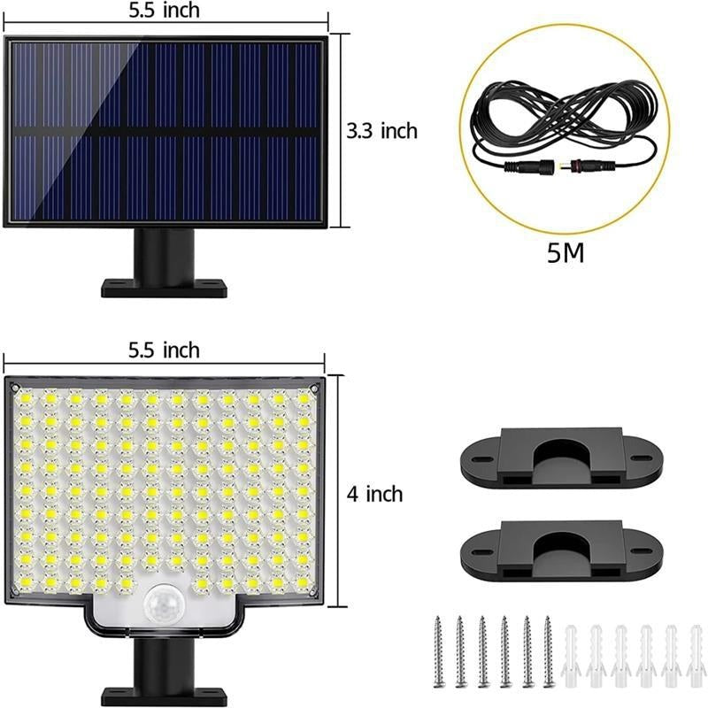 Bright Solar Powered Motion Light for Outdoor Walls
