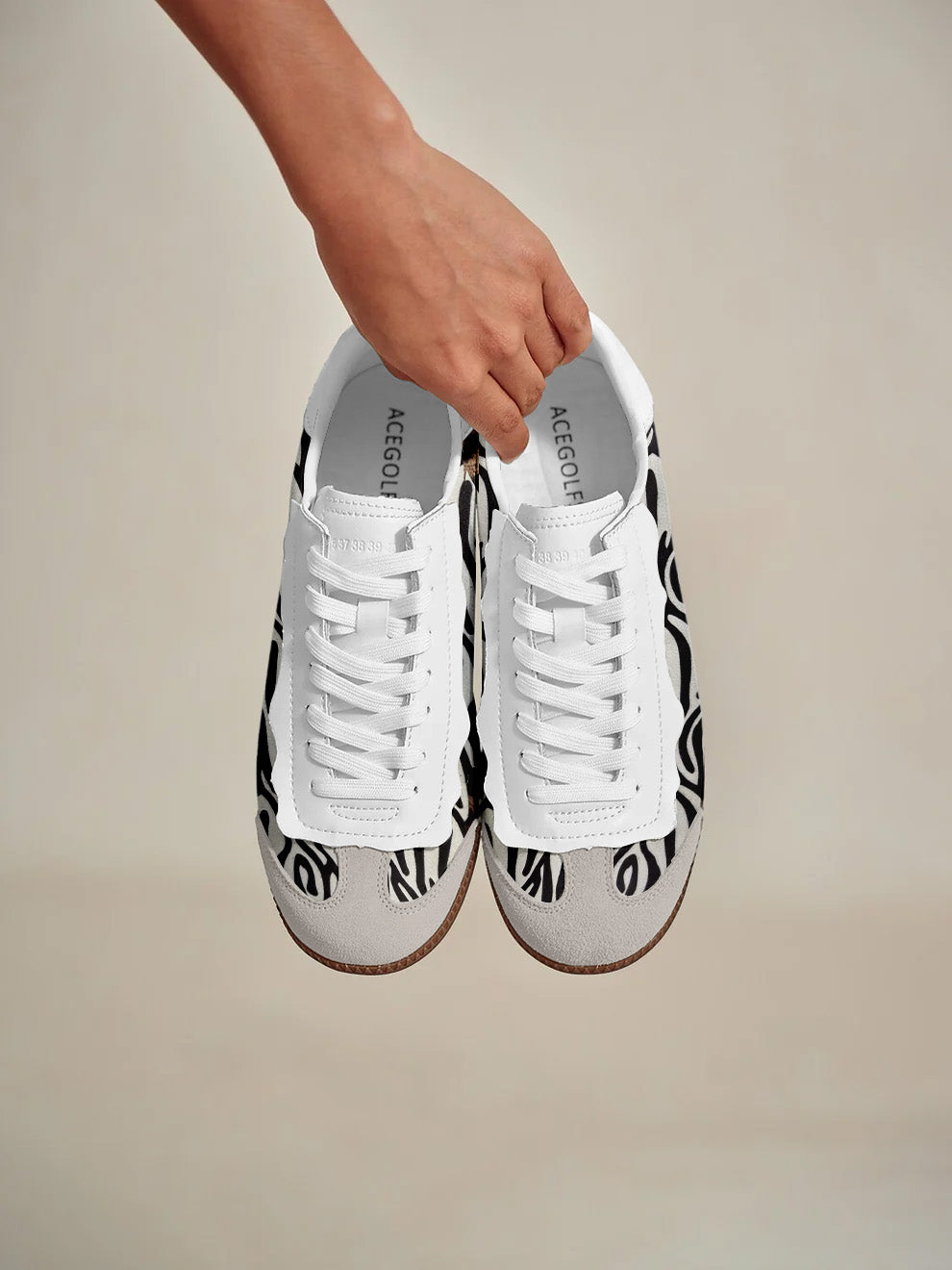 Vintage Style Leather Running Shoes for Women