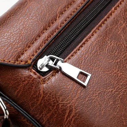 Simple Big Genuine Leather Tote Bag