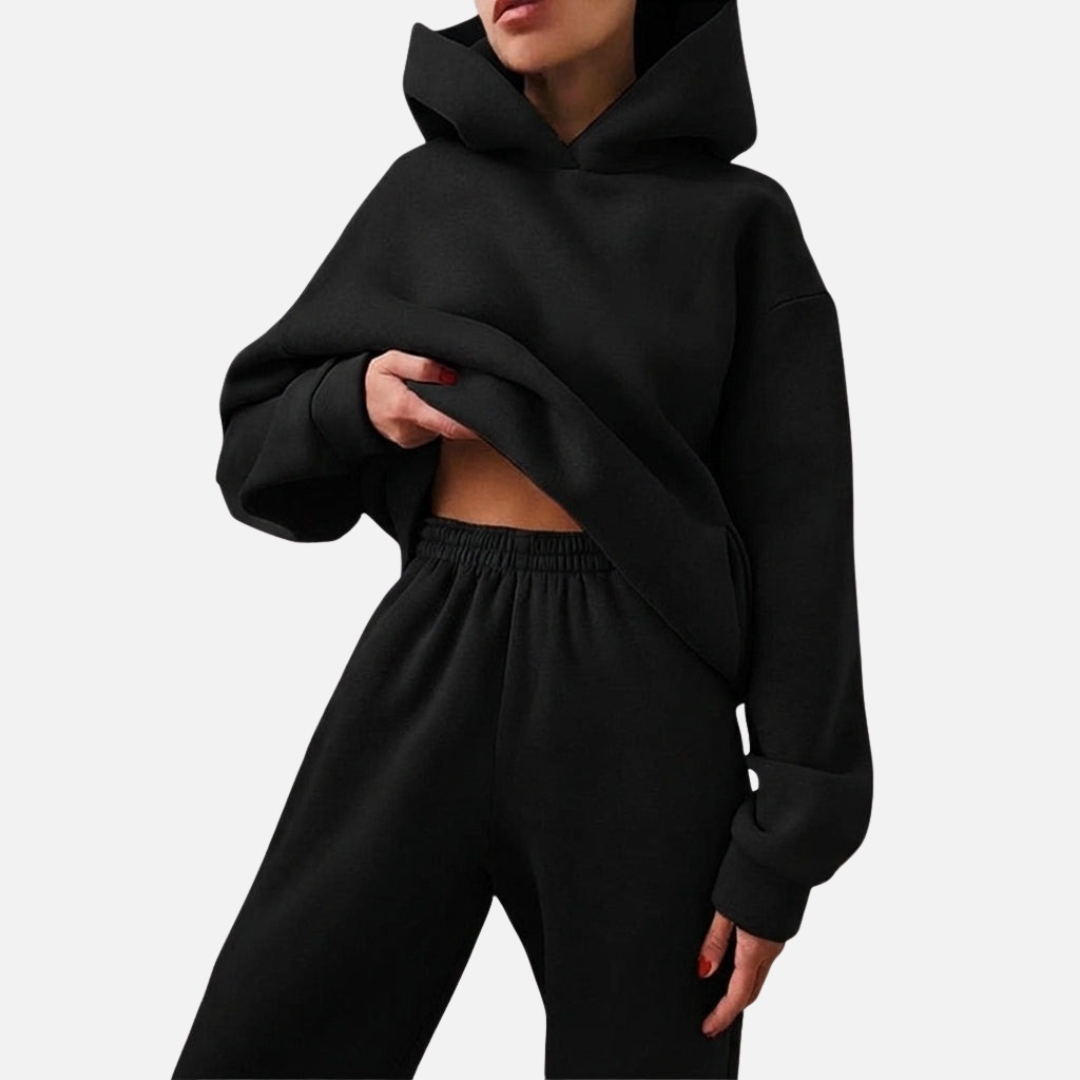 Women’s Relaxed-Fit Hoodie & Jogger Lounge Set