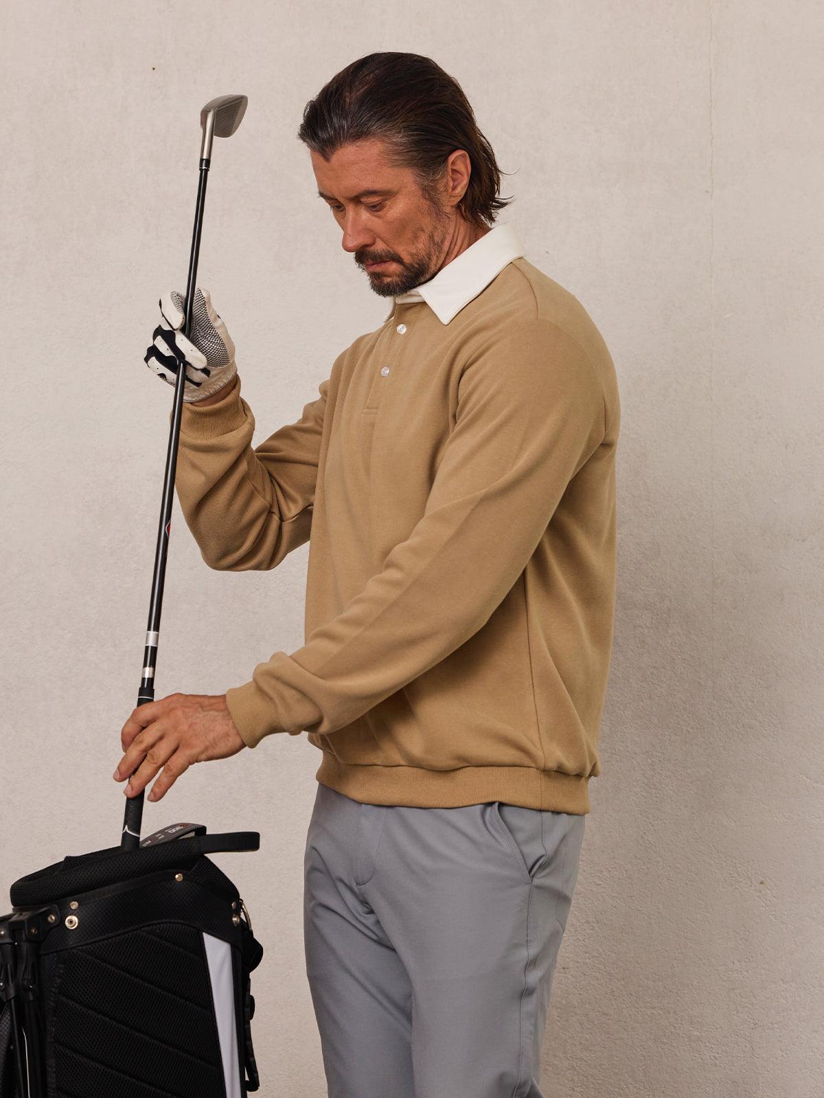Classic Men's Golf Polo Sweatshirt