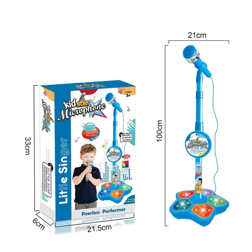 Fun Kids Sing Along Microphone with Stand